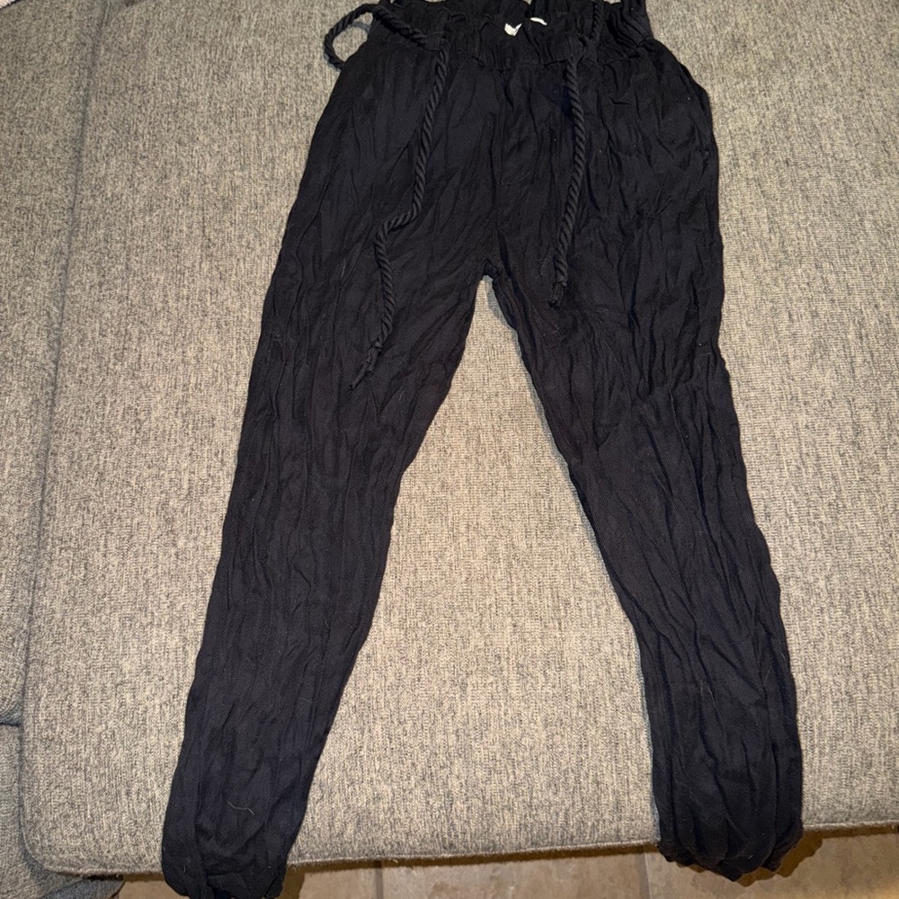 Billabong Black Crinkle Pants